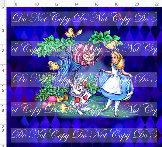 Lost in Wonderland-Panel-Main Character-Navy Pink-Adult