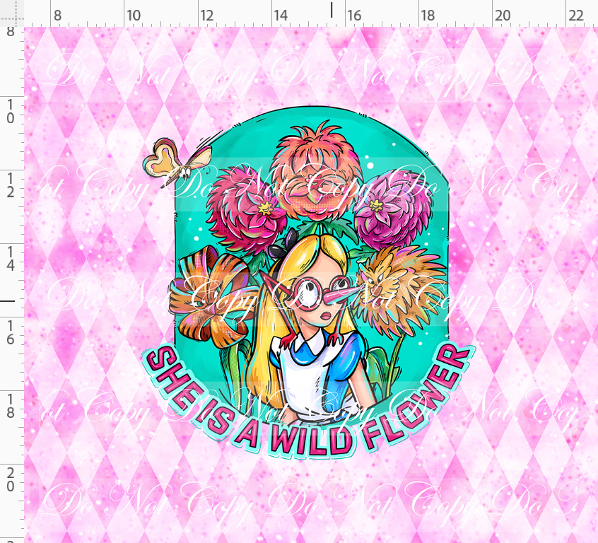 Lost in Wonderland-Panel-wildflower-pink-adult