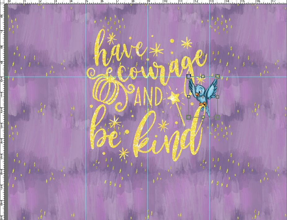 MAGICAL VACATION - ALL STACKED UP - Glass Slipper - PANELS - Have Courage - CHILD (18x36)