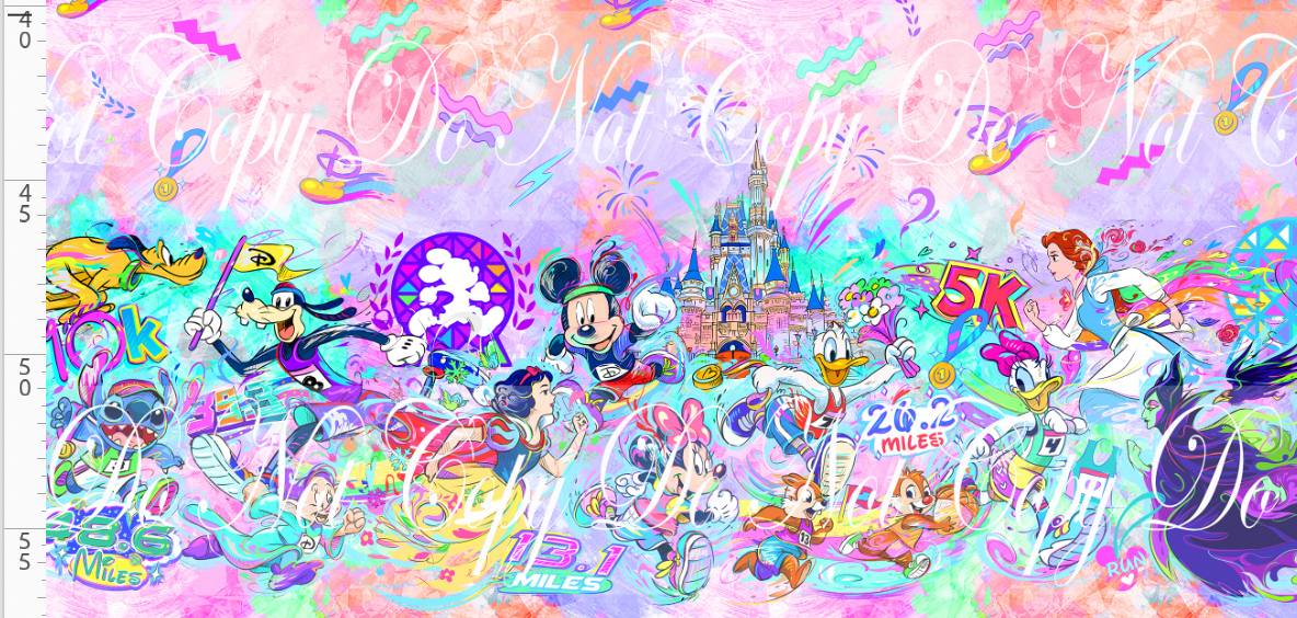 Magical Miles - double border - peach