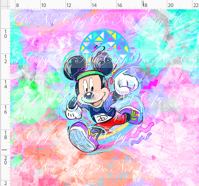 Magical Miles - panel - peach - boy mouse - ADULT