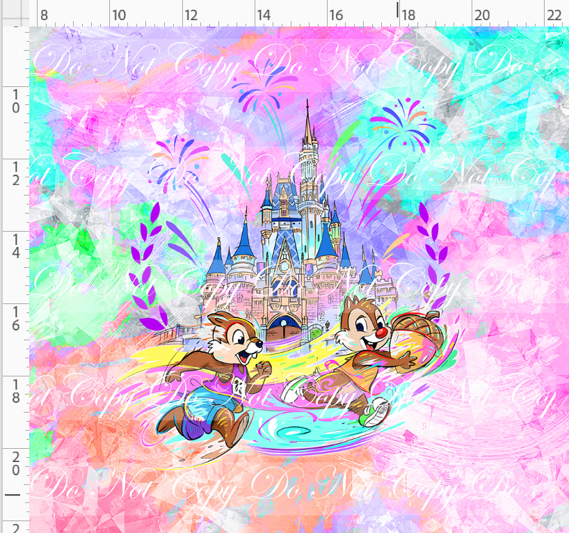 Magical Miles - panel - peach - chipmunk castle - ADULT