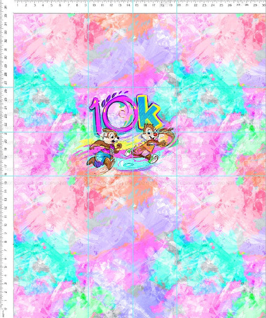 Magical Miles - panel - peach - chipmunks 10k - adult