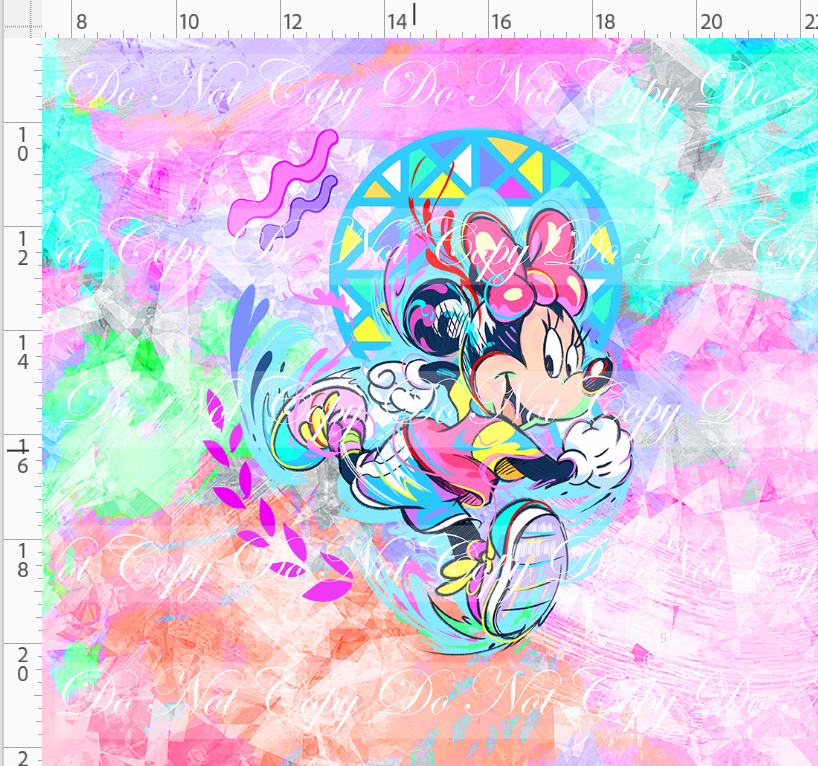 Magical Miles - panel - peach - girl mouse - ADULT