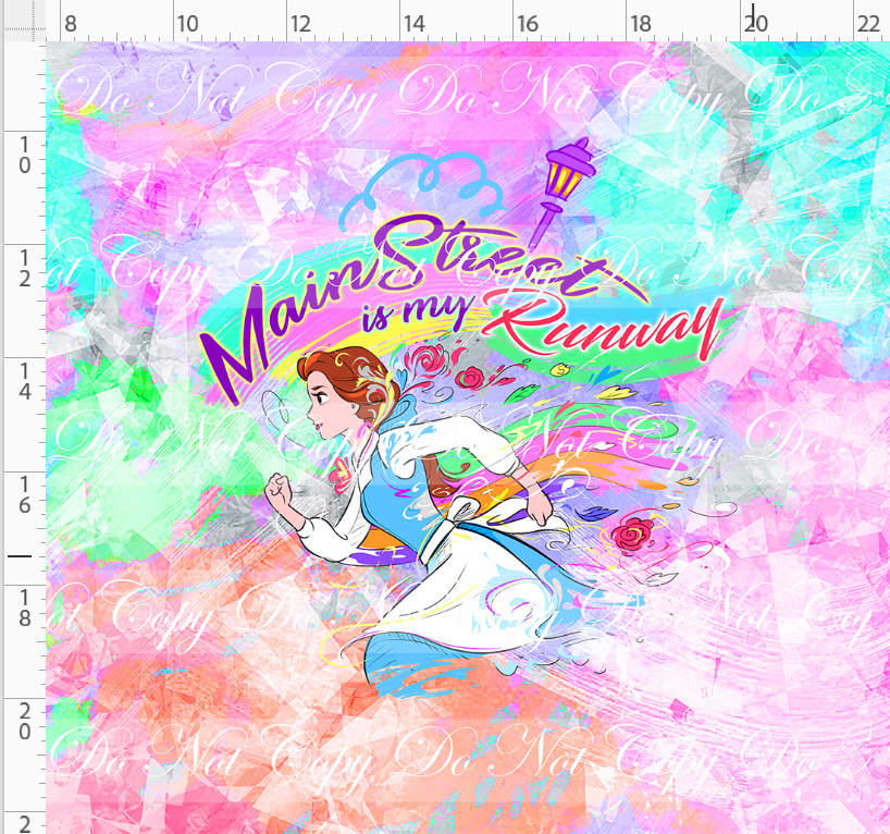 Magical Miles - panel - peach - mainstreet runway - ADULT