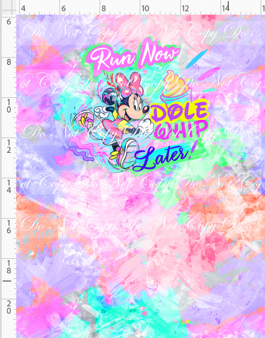 Magical Miles - panel - peach - run now dole whip later - CHILD