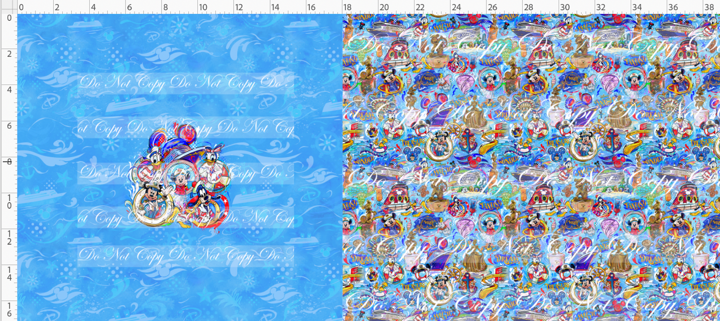 Magical Voyages - Bag Maker Roll - Small Scale max 6x6 image  - light blue