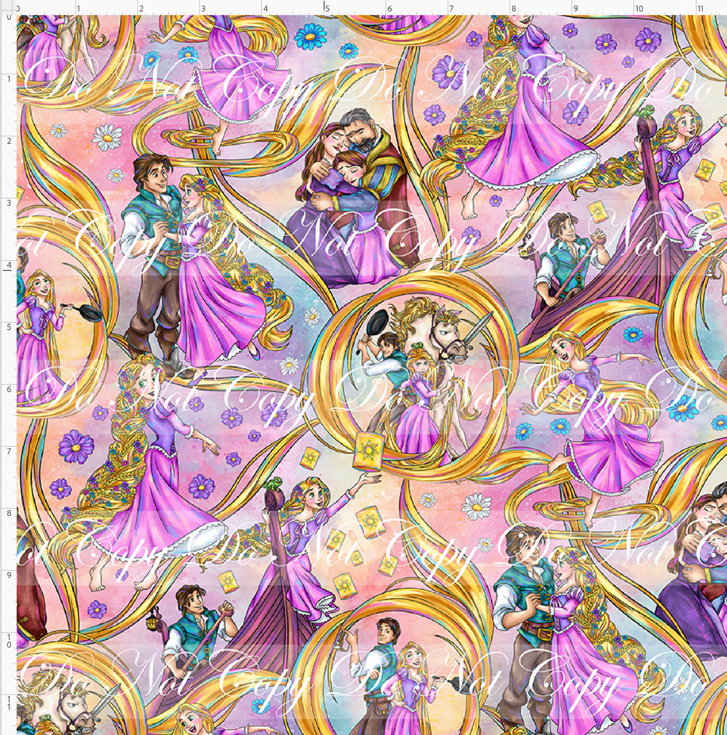 Maiden in the Tower - Entwined in hair - colorful - REGULAR SCALE