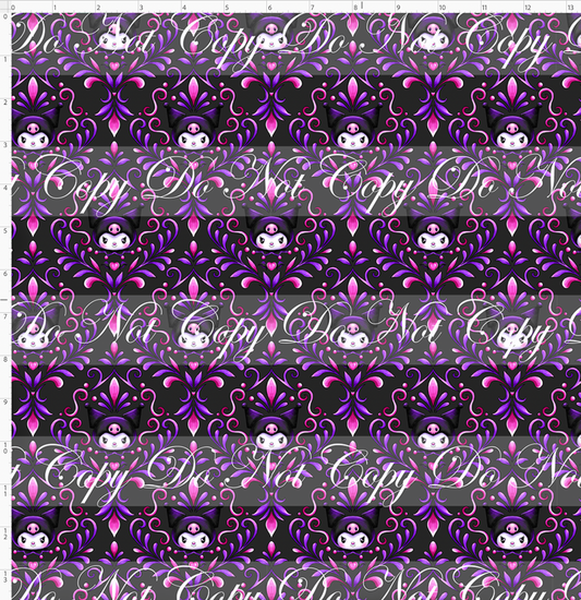 Mini Mischief - Damask - black - regular scale