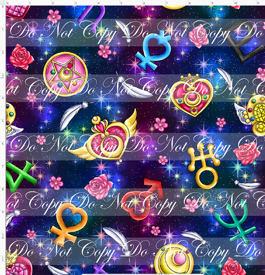 Moon Prism Magic - Symbols - Navy - Regular Scale