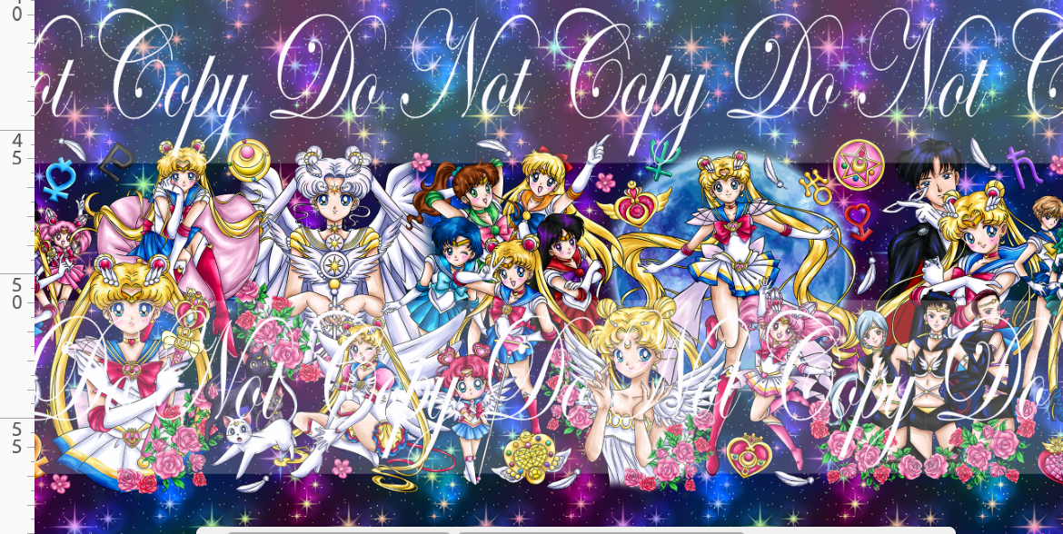 Moon Prism Magic - double border - navy