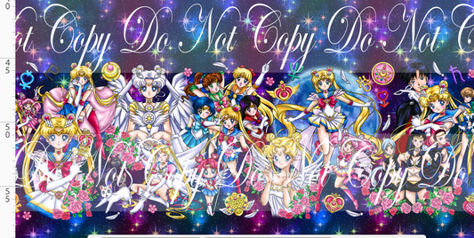 Moon Prism Magic - double border - navy