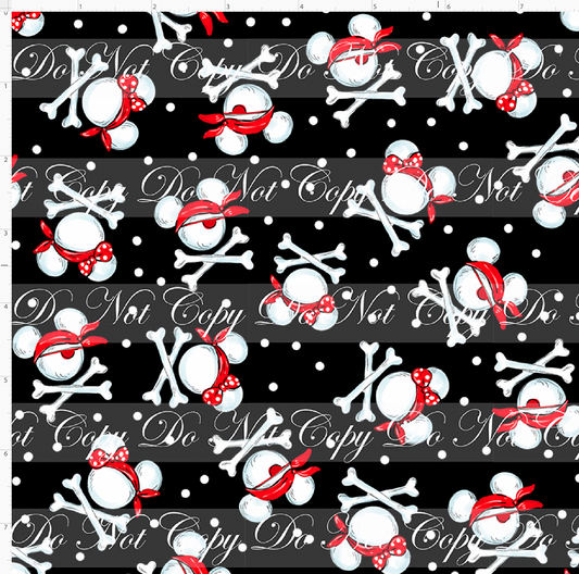 Mouse Pirates and Friends-Mouse Skulls on black