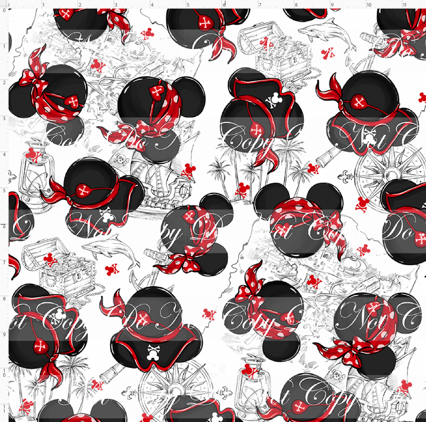 Mouse Pirates and Friends-Pirate Heads-regular scale