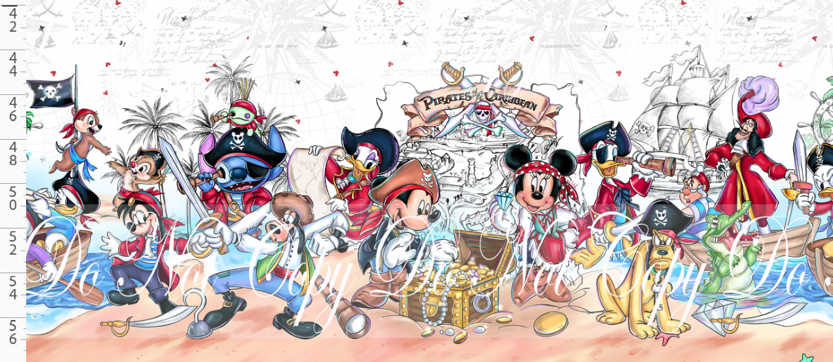 Mouse Pirates and Friends-double border