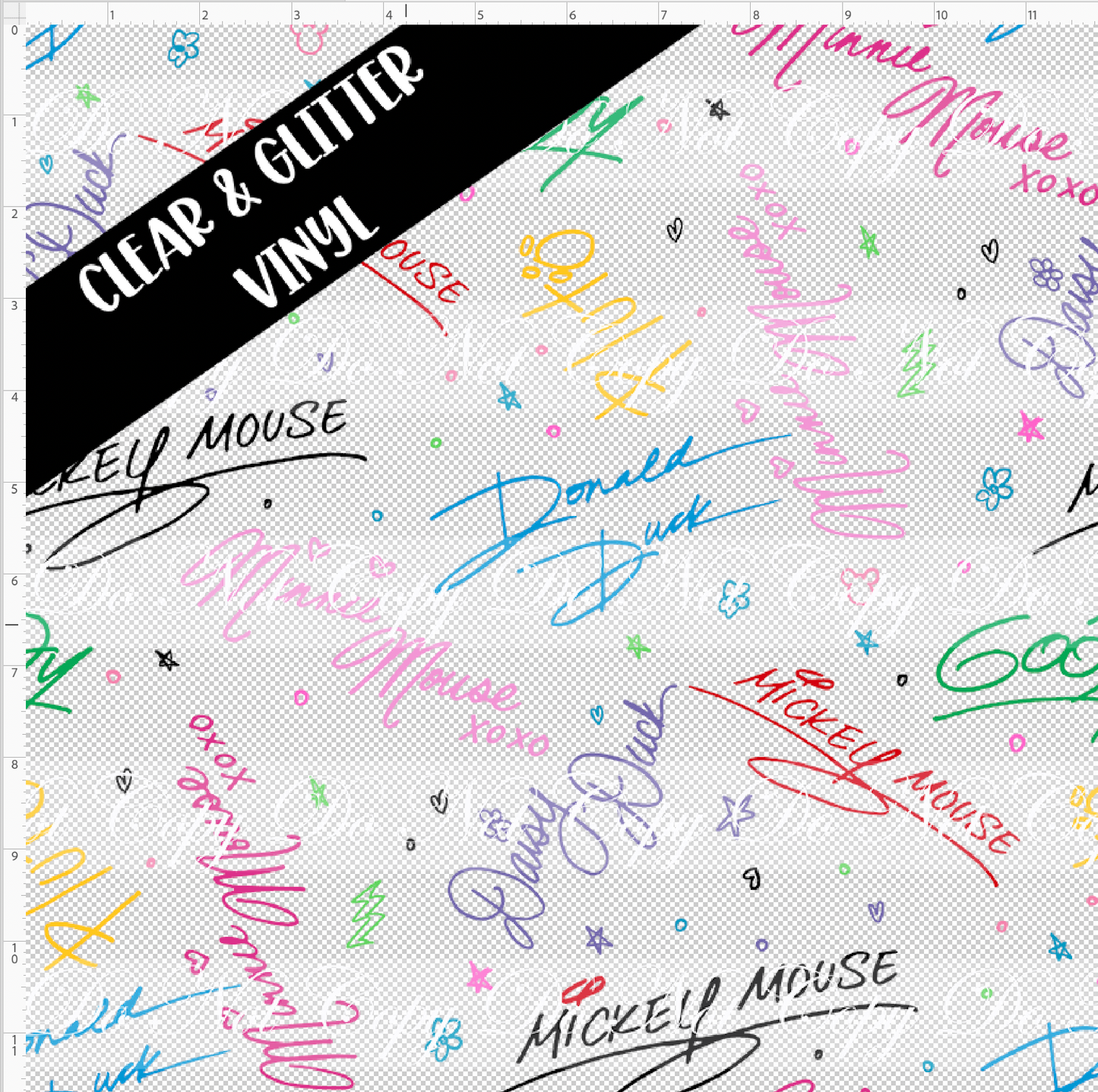 Mouse Pop-Signatures-Regular Scale-CLEAR & GLITTER VINYL