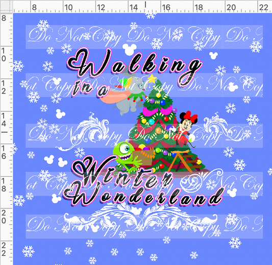 My Favorite Time of the Year - panel - girl mouse - winter wonderland - cornflower - adult