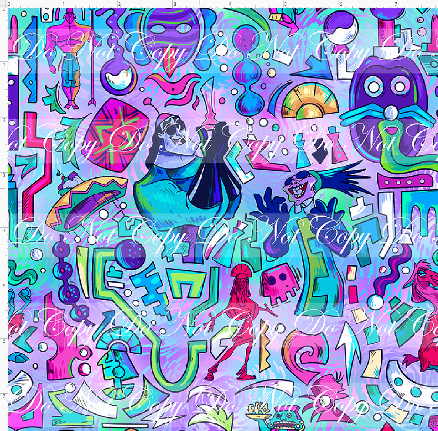 No Touchy - Shapes - colorful - small scale