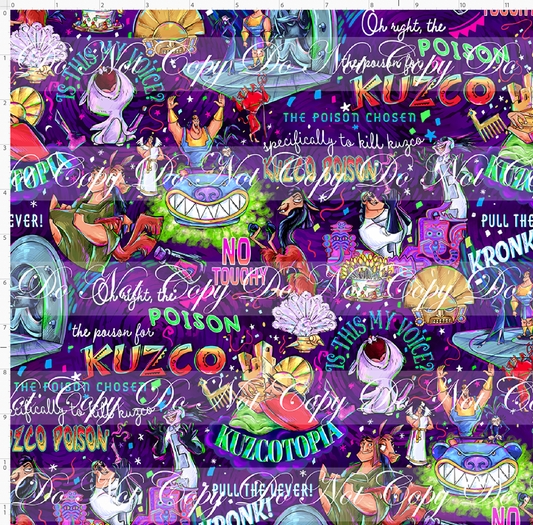 No Touchy - words - purple - regular scale