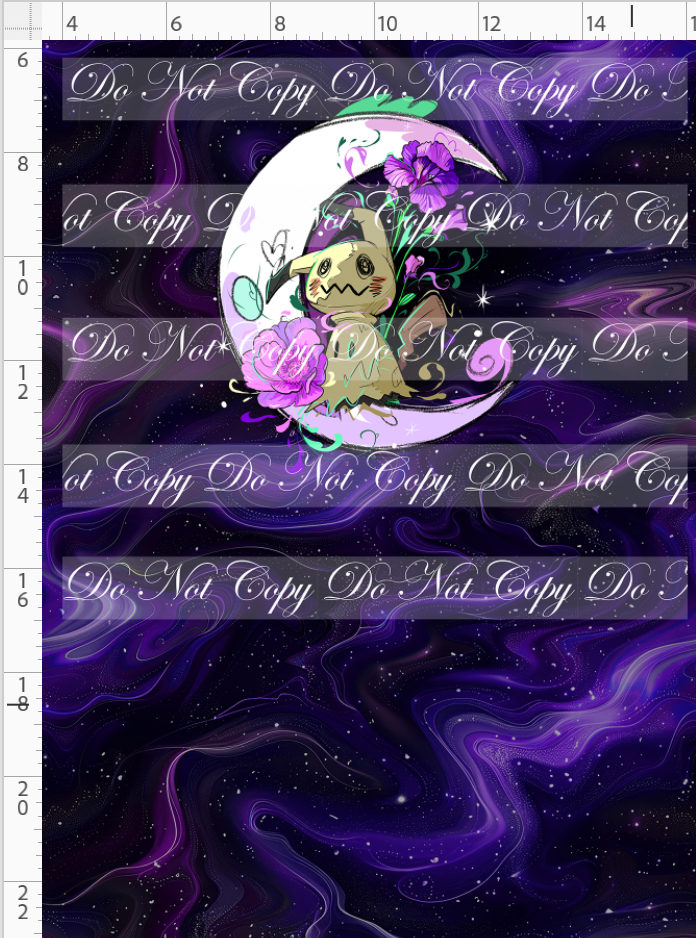 Nocturnal Cuties - panel - swirl - mimi - CHILD