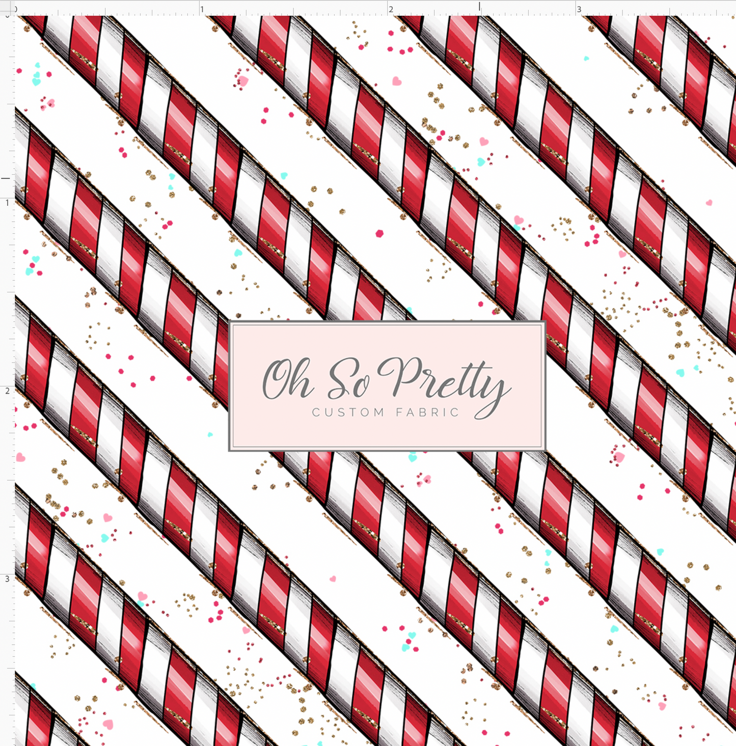 North Pole Milk and Co-candy diagonal stripes-small Scale