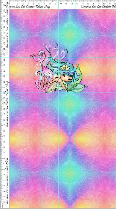 Ocean's Beauty - Panel - CHILD - Teal Hair Mermaid