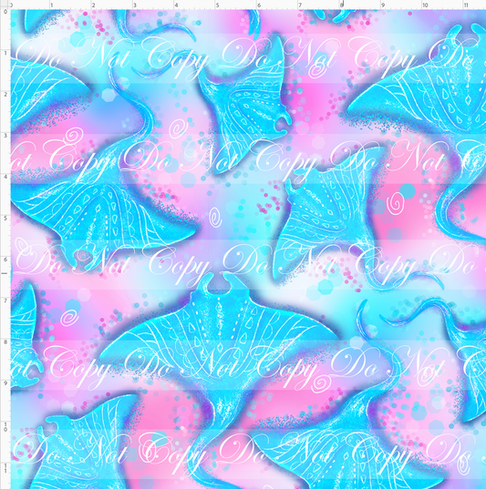 Ocean's Call-Sting Ray-Pink Blue-Regular Scale