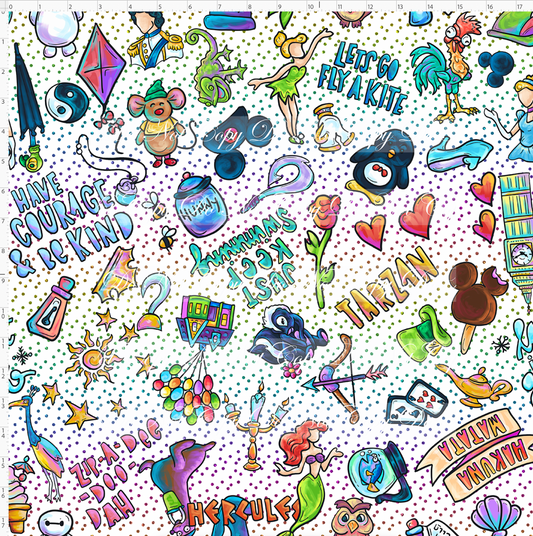 Oh Doodles! - Main Toss - White Glitter - Regular Scale