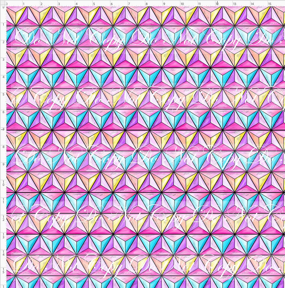 One little spark - triangles - colorful - large scale