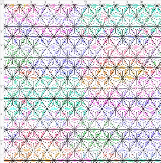 One little spark - triangles - white with black lines - regular scale