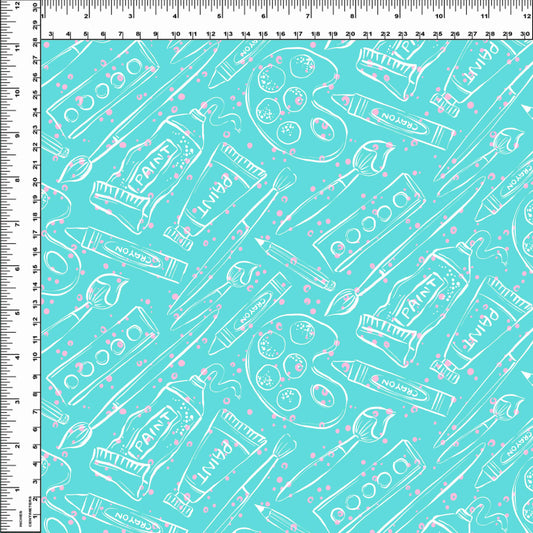 Art Class - Basics - Teal Silhouettes