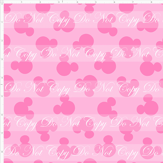 Pastel Mouse Heads - Dark Pink