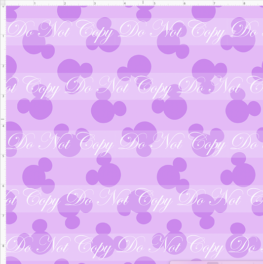 Pastel Mouse Heads - Purple