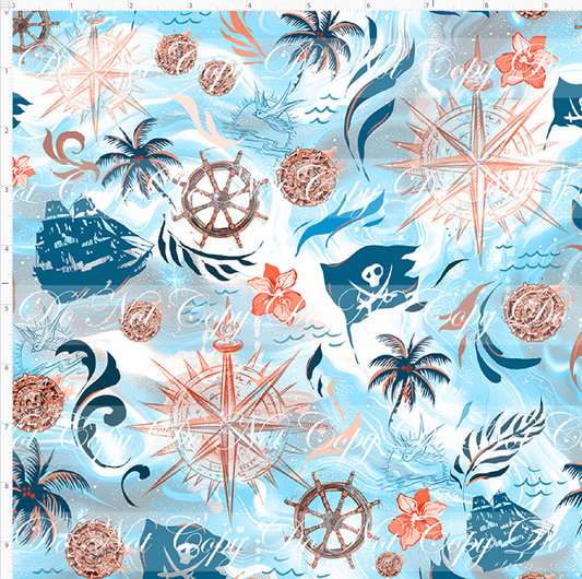 Pirate Tales - Coordinate - Small Scale - Blue