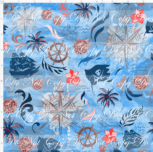 Pirate Tales - Coordinate - Small Scale - Dark Blue