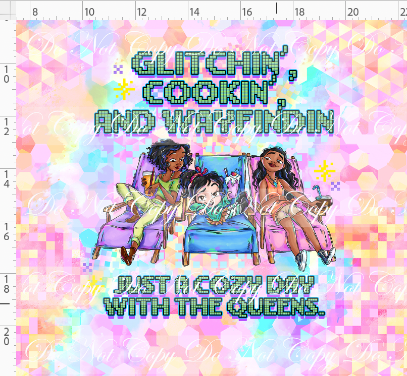 Pixel Princesses-panel-glitchin cooking wayfindin-pastel background-adult