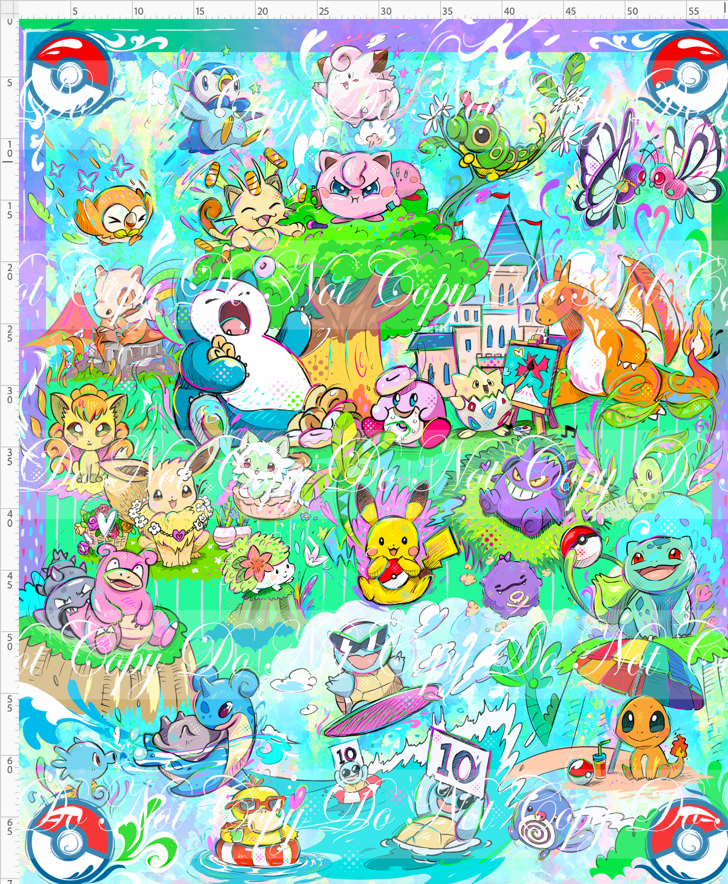 Pocket Cuties - Full Size Blanket Panel 58W x 72H