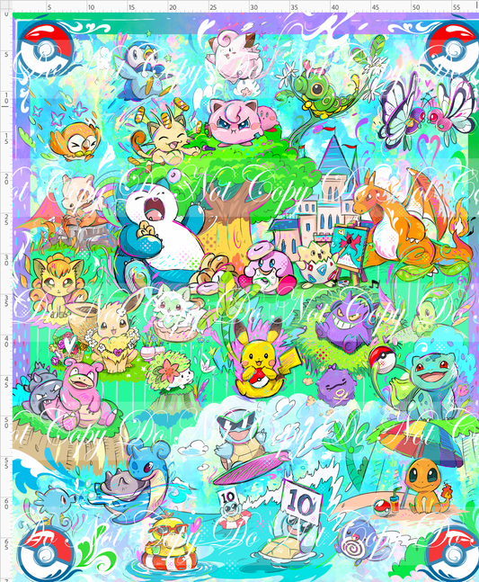 Pocket Cuties - Full Size Blanket Panel 58W x 72H