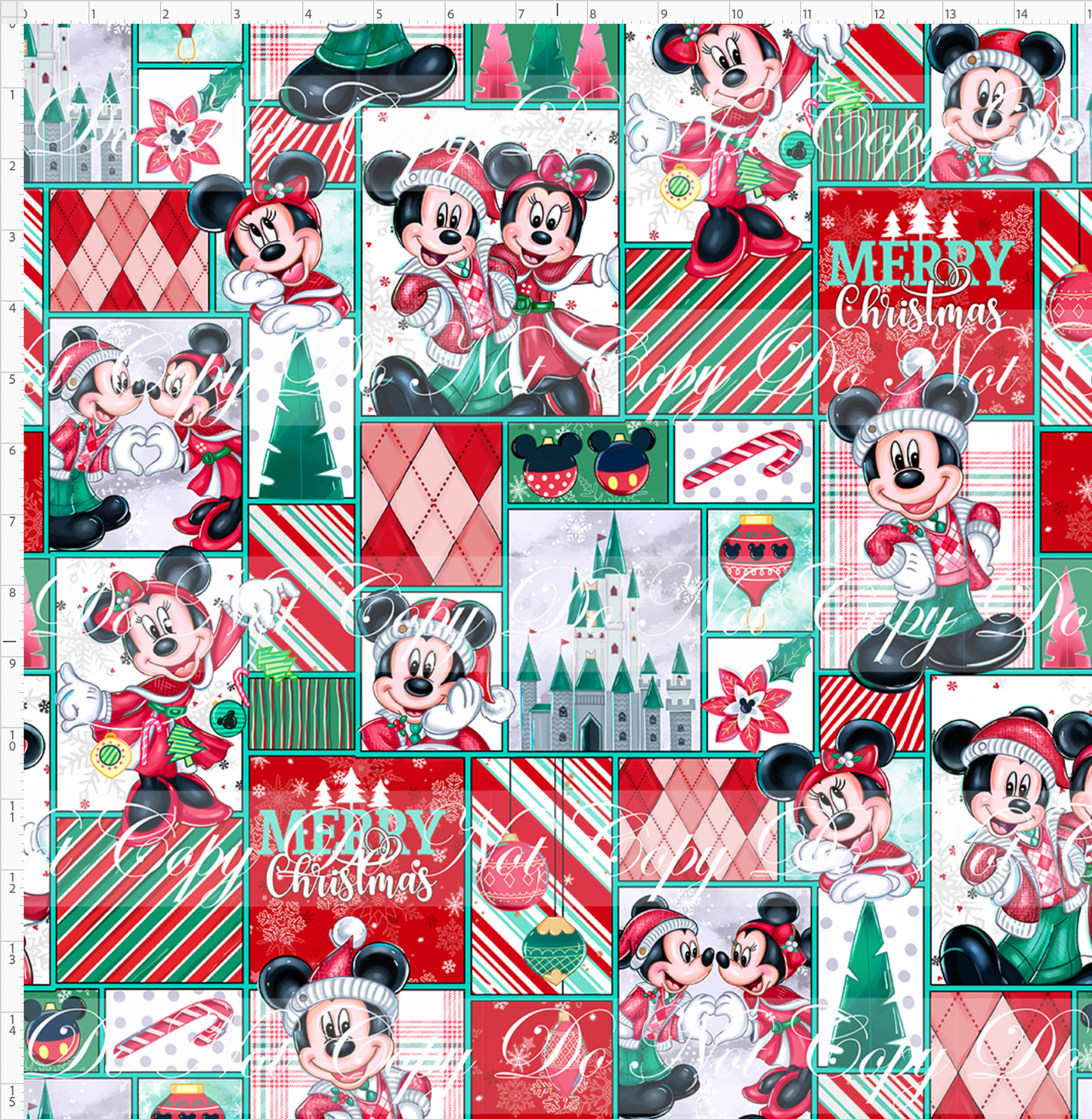 Poinsettia Mouse-Frames-Large Scale