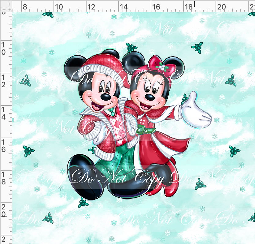 Poinsettia Mouse-panel-couple-green-adult