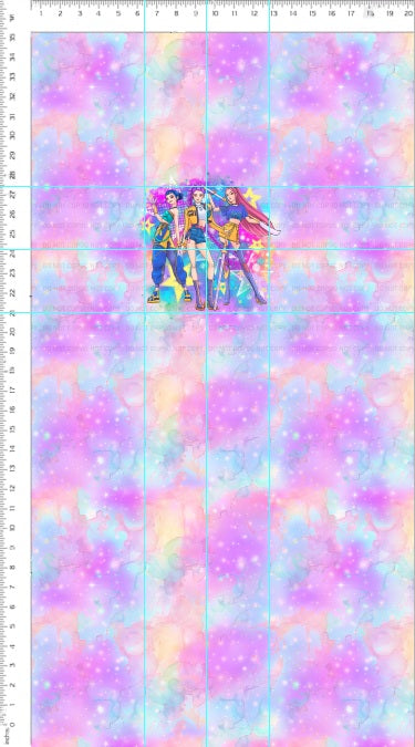 Pop Stars - GIRLS - Panel - CHILD - Light Rainbow