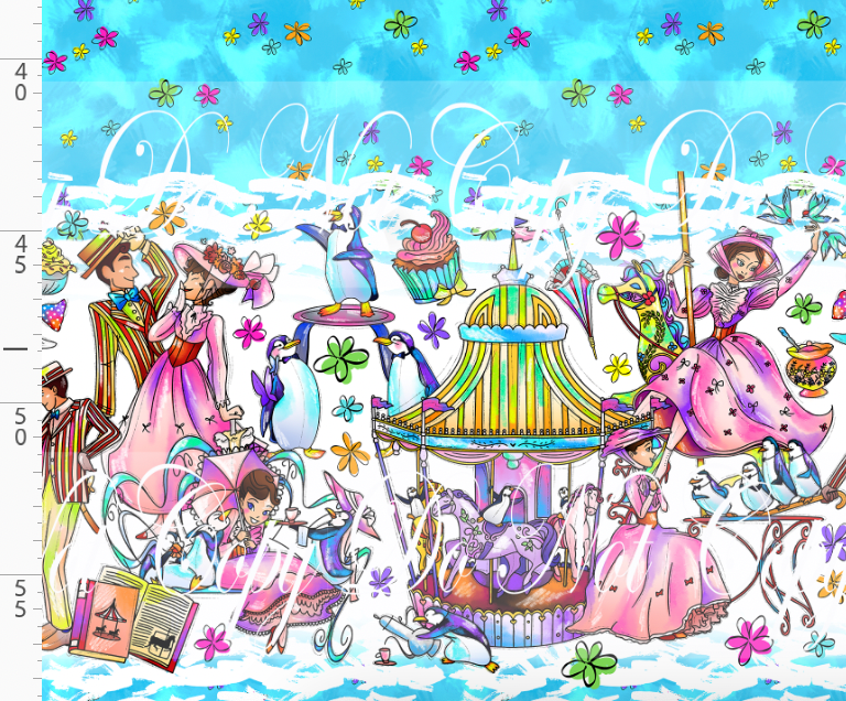 Practically Perfect - Double Border - Teal