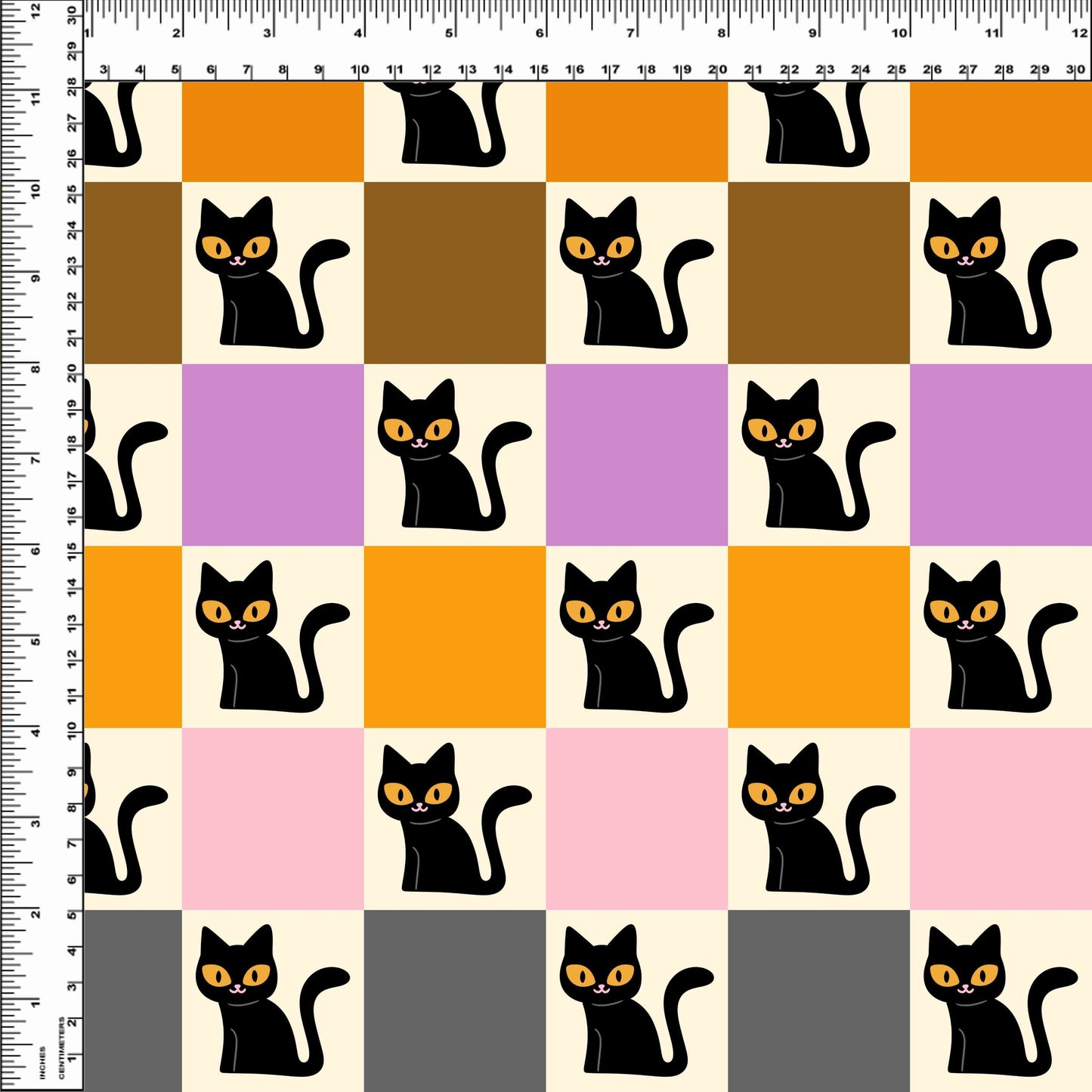 Pretty Spooky - Black Cat Checks