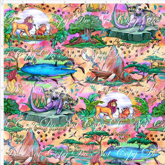 Pride of the Savannah - Main with words - pink orange - small scale