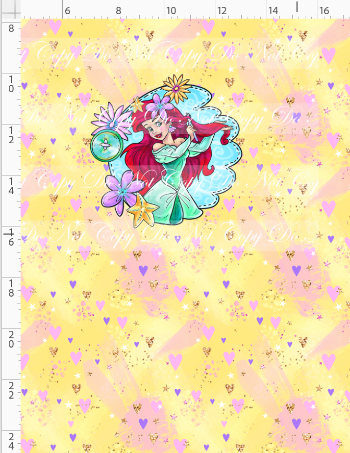 Princess Power - Panel - Mermaid - Yellow - CHILD