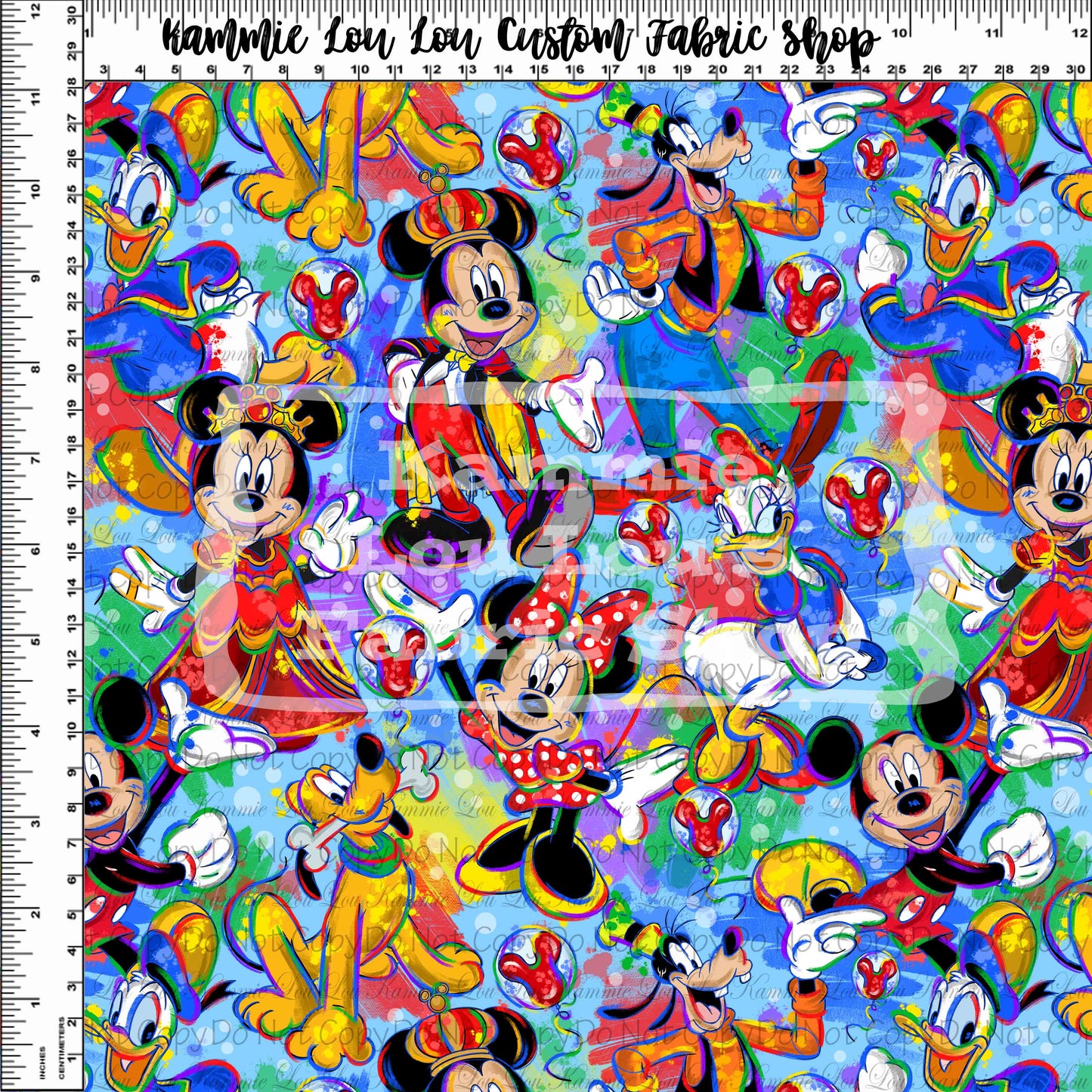 R101 Colorful Mouse - Main Design - Lt Blue - Regular Scale