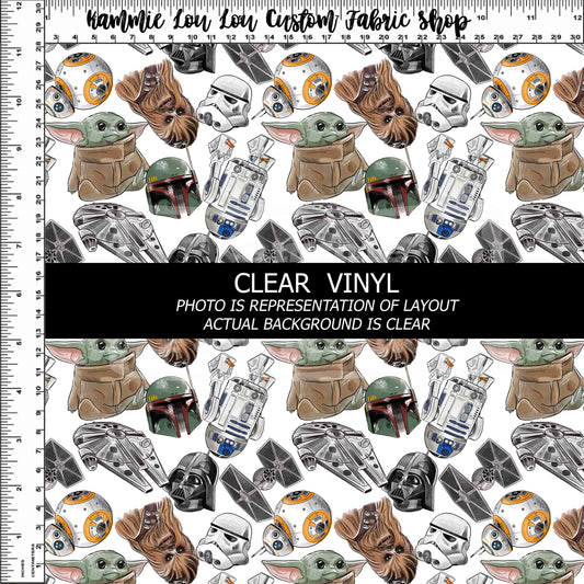 Little Guy - Main Design - Regular Scale - ROLLS - Clear & Glitter PVC Options