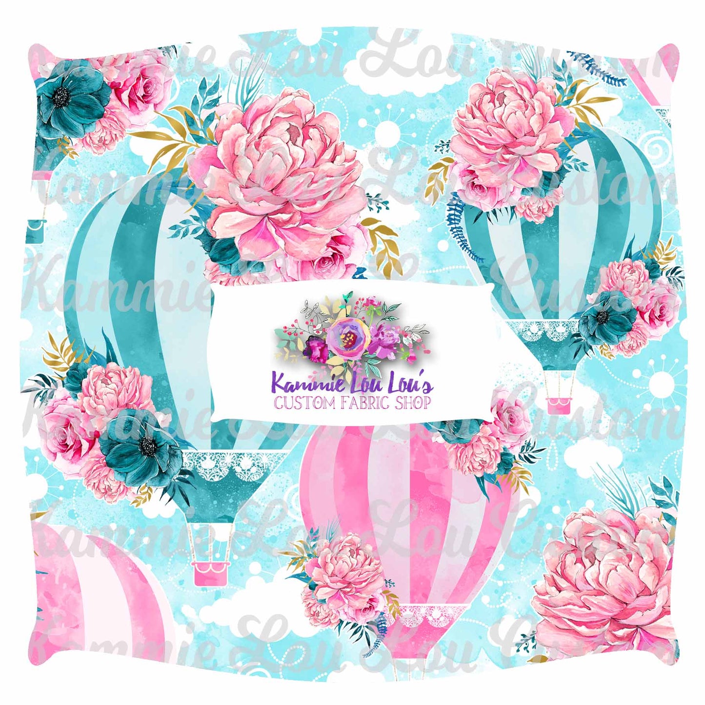 R45 Up Up and Away - Balloons Main Large - Teal