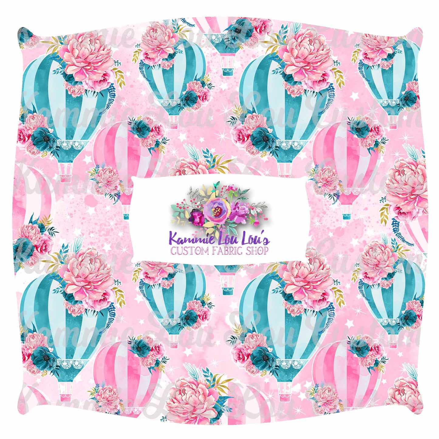 R45 Up Up and Away - Balloons Small PinkTeal