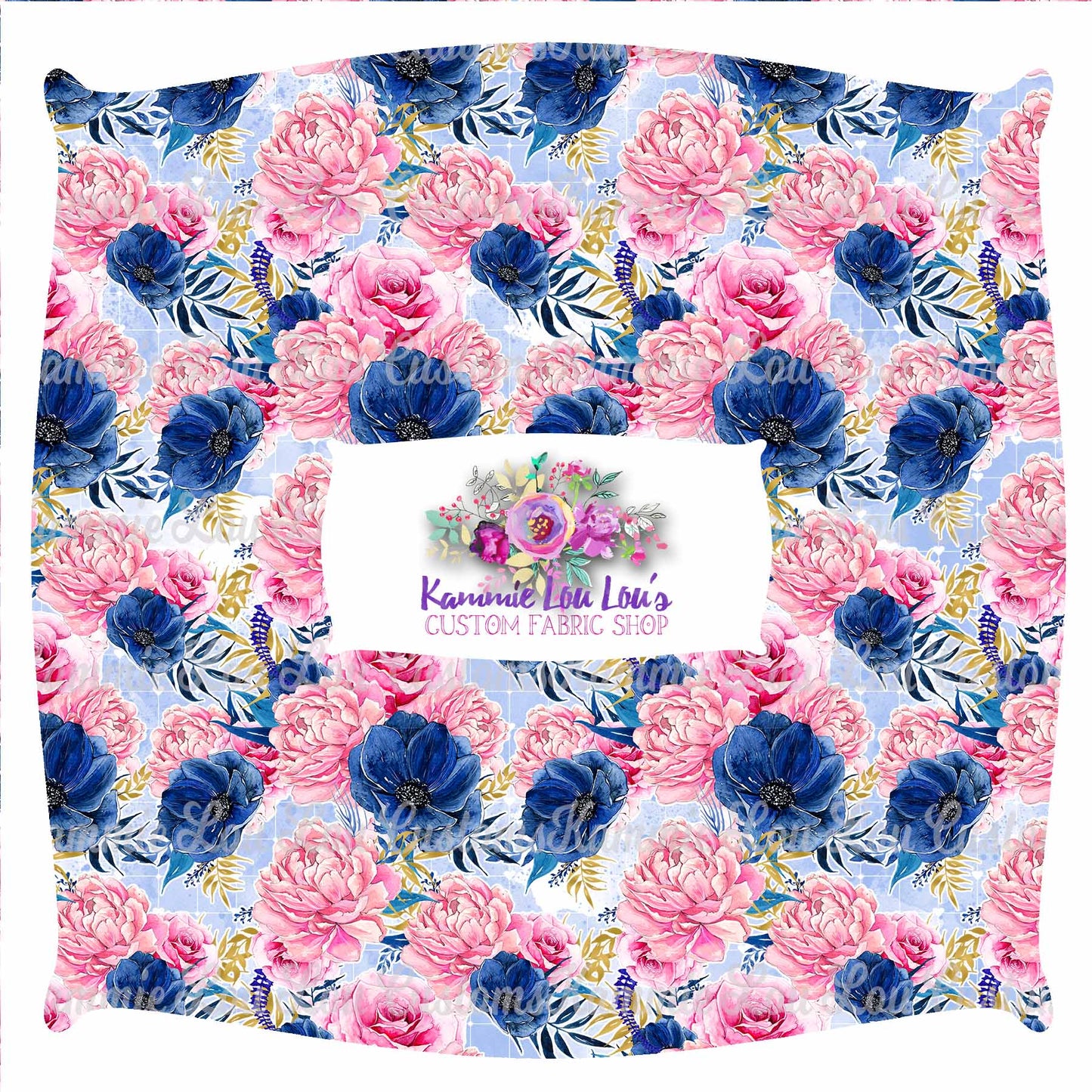 R45 Up Up and Away - Floral Blue